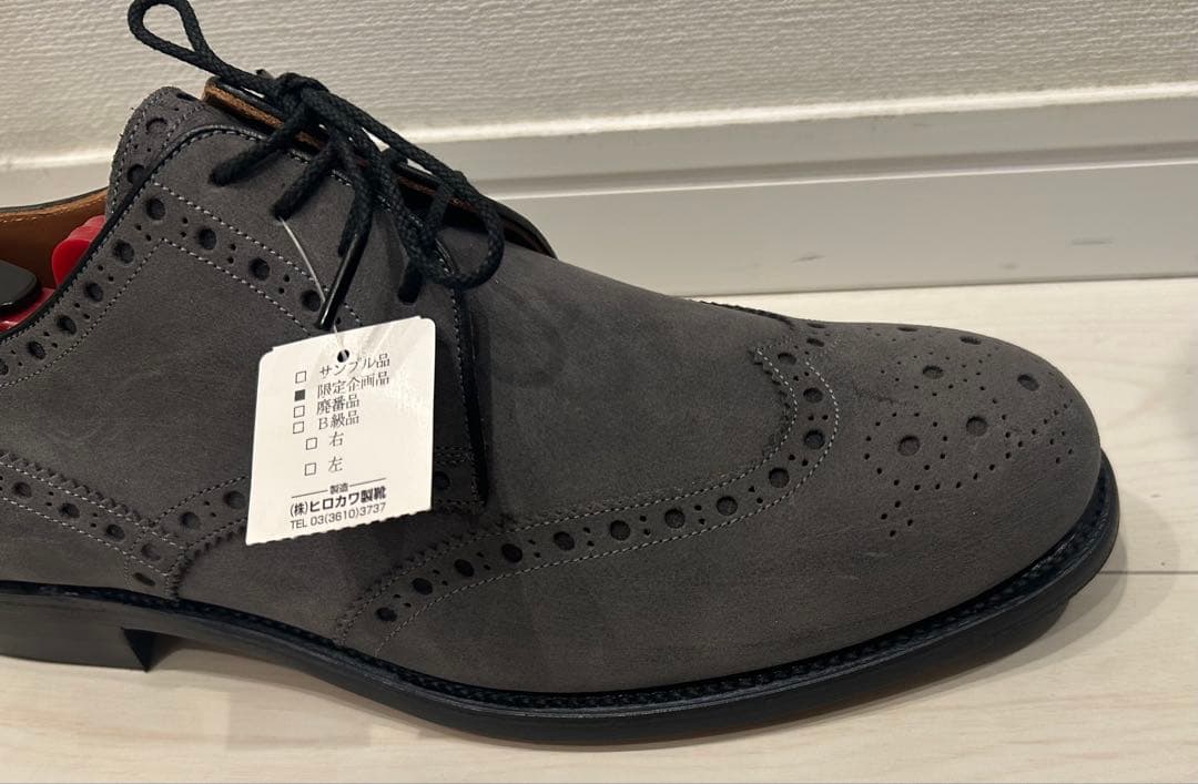 未使用品　スコッチグレイン 27.0cm EEE グレー　ウィングチップ