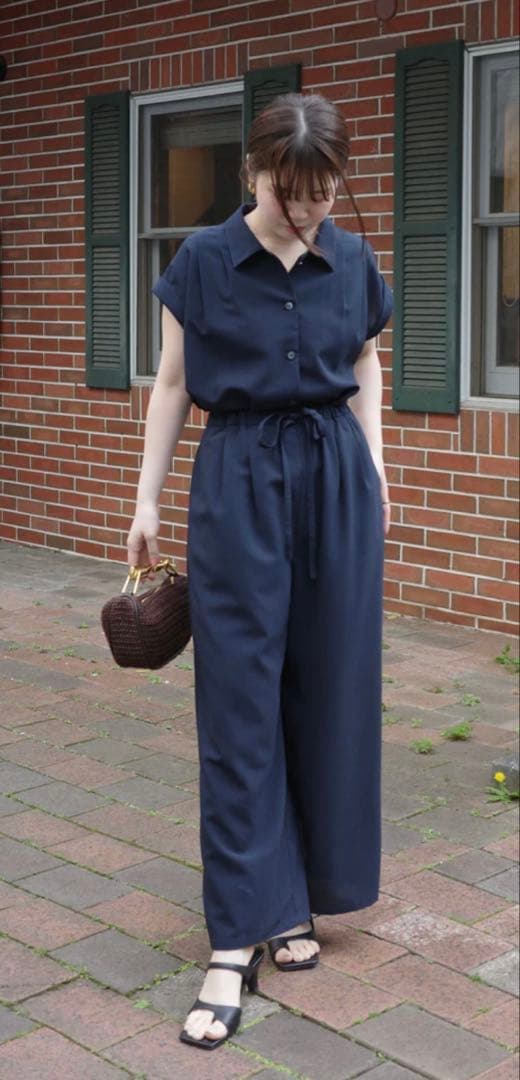 COHINA 【吸水速乾】セミドッキングオールインワン ネイビー　レギュラー