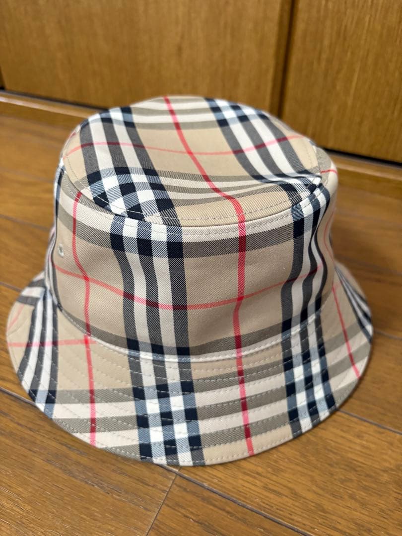 Burberry ヴィンテージチェック テクニカルコットン バケットハット