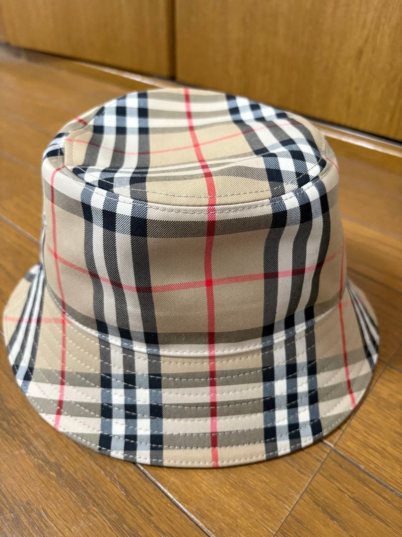 Burberry ヴィンテージチェック テクニカルコットン バケットハット