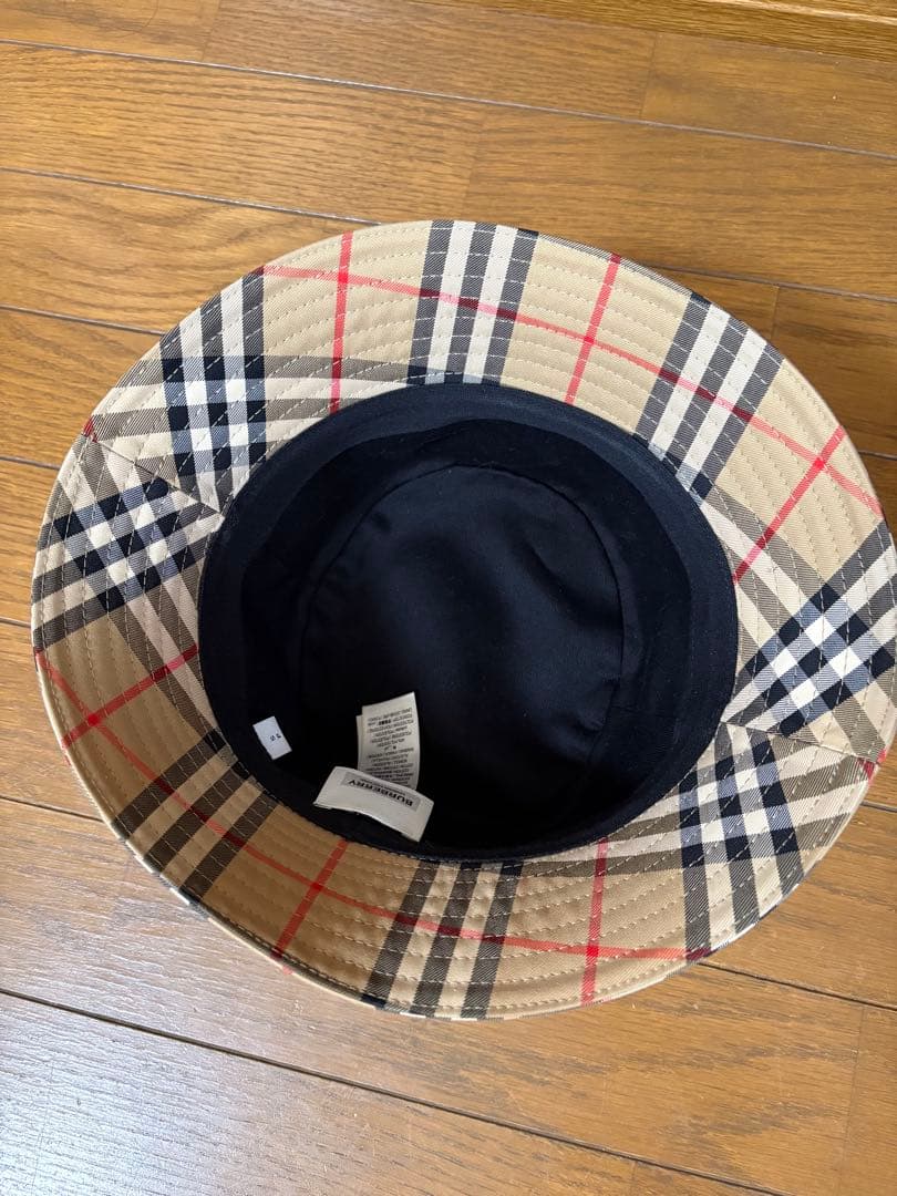 Burberry ヴィンテージチェック テクニカルコットン バケットハット