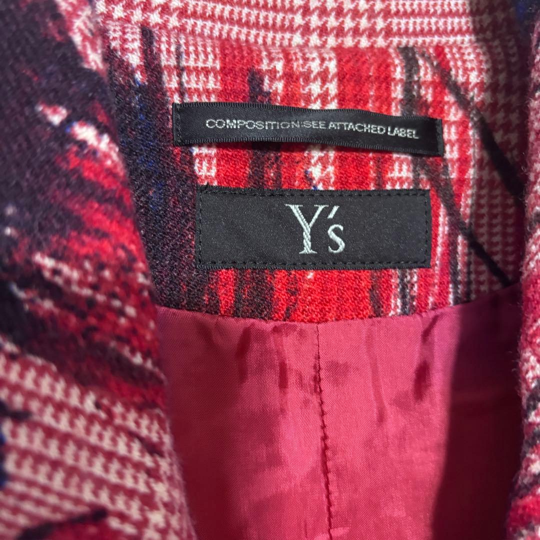 2020年秋冬Y's 総柄ロングコート　ワイズ　ヨウジヤマモト