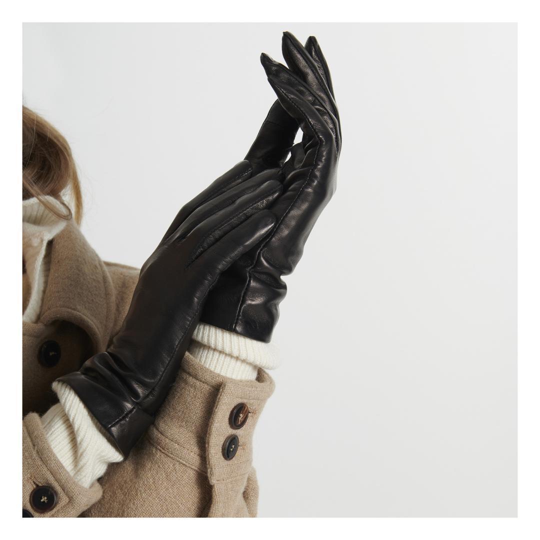 MAISON FABRE ラムスキン レザーグローブ｜ブラック 7.5
