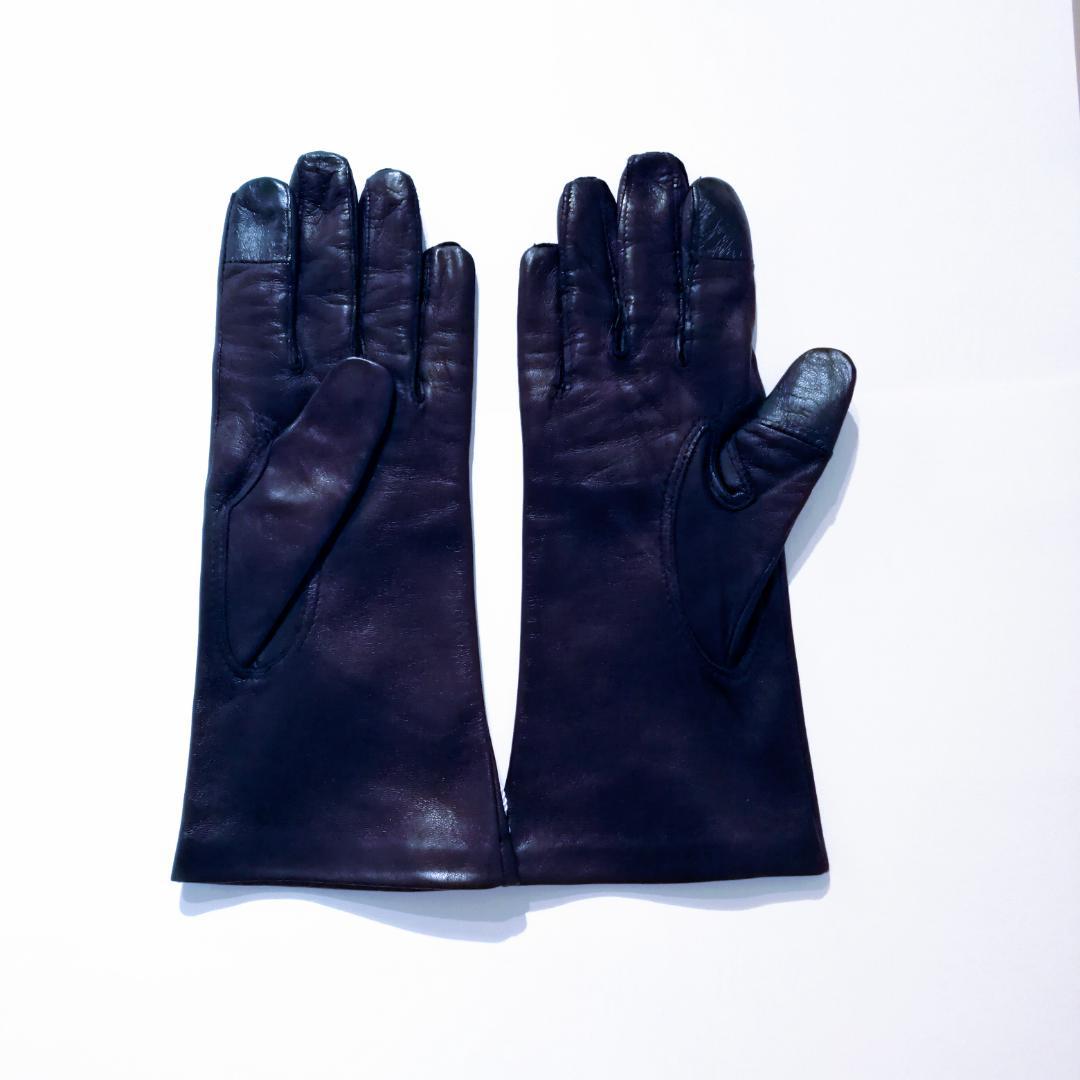 MAISON FABRE ラムスキン レザーグローブ｜ブラック 7.5