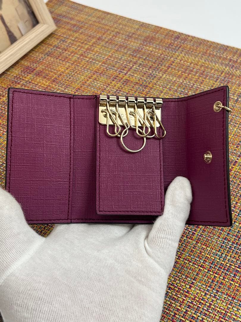 ✨極美品✨ GUCCI グッチ　GGチャーム　６連キーケース　GGスプリーム