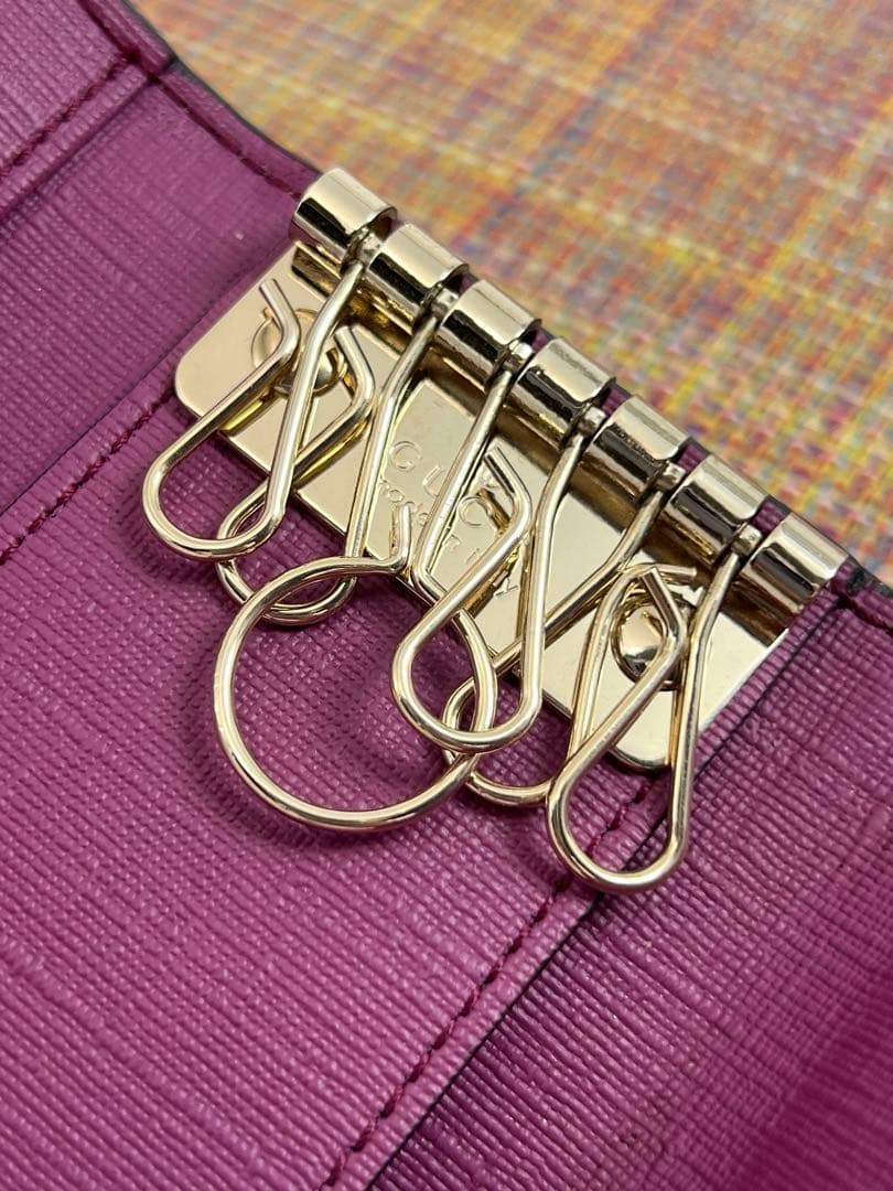 ✨極美品✨ GUCCI グッチ　GGチャーム　６連キーケース　GGスプリーム