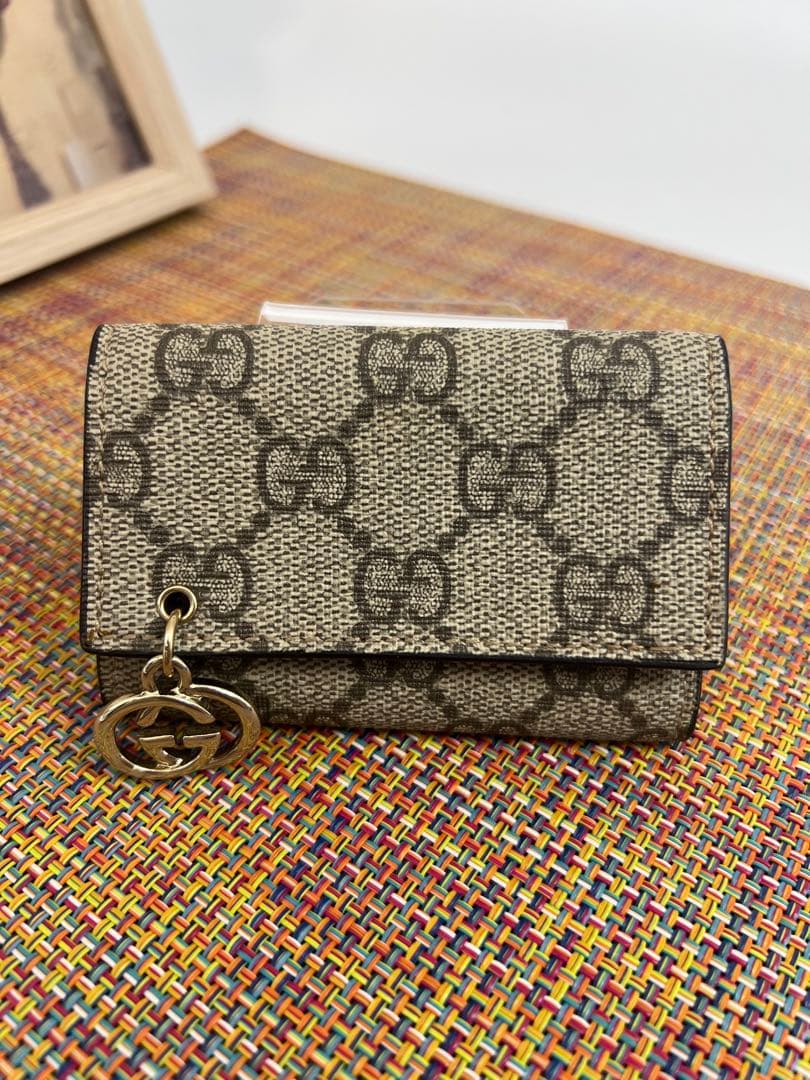 ✨極美品✨ GUCCI グッチ　GGチャーム　６連キーケース　GGスプリーム