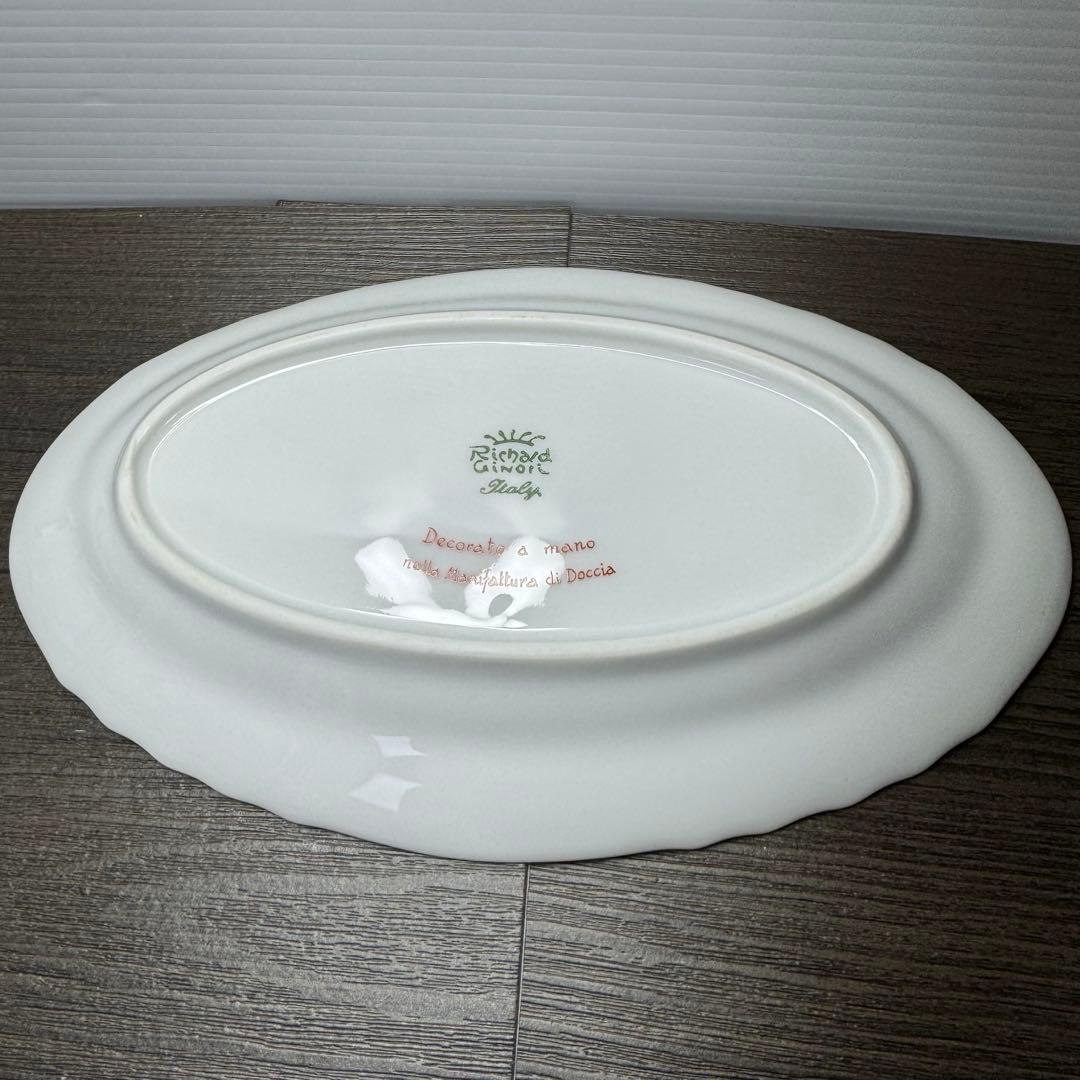 リチャードジノリ　プレート　皿　ハンドペイント 高級　ローズブーケ　ドッチア窯