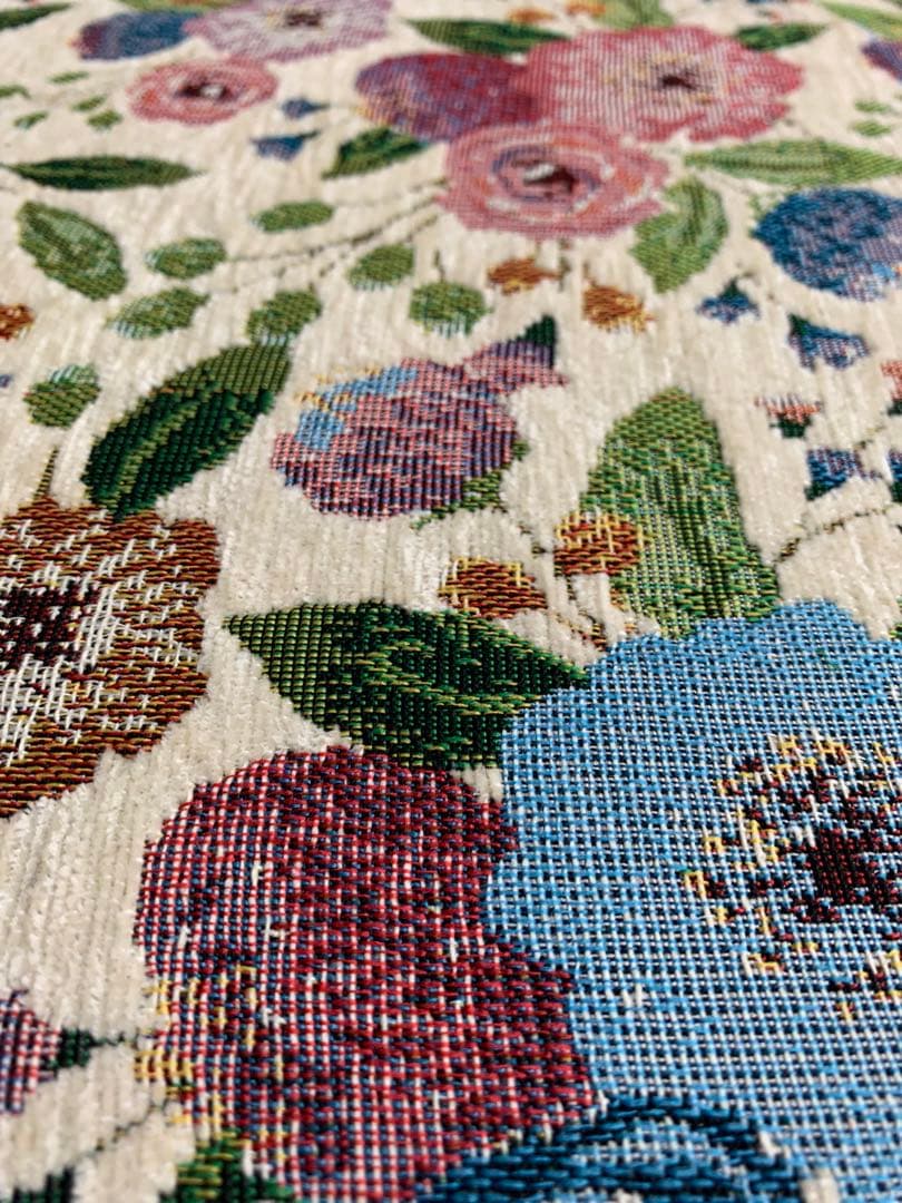 わさま　シェニール　ダイニングシートクッション　４枚セット