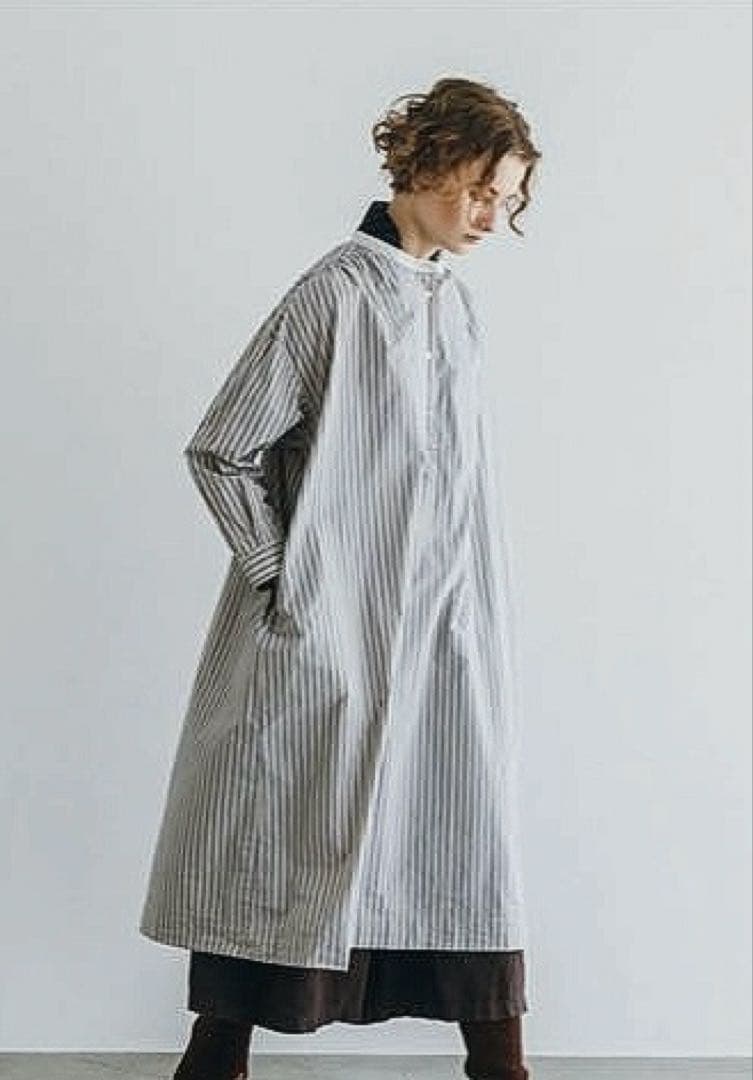 専用です 2025AWネストローブコットンストライププルオンワンピース 現行品