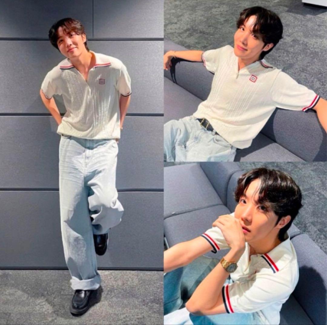 m.ha 　　MIU MIU ホワイト 半袖ポロシャツ