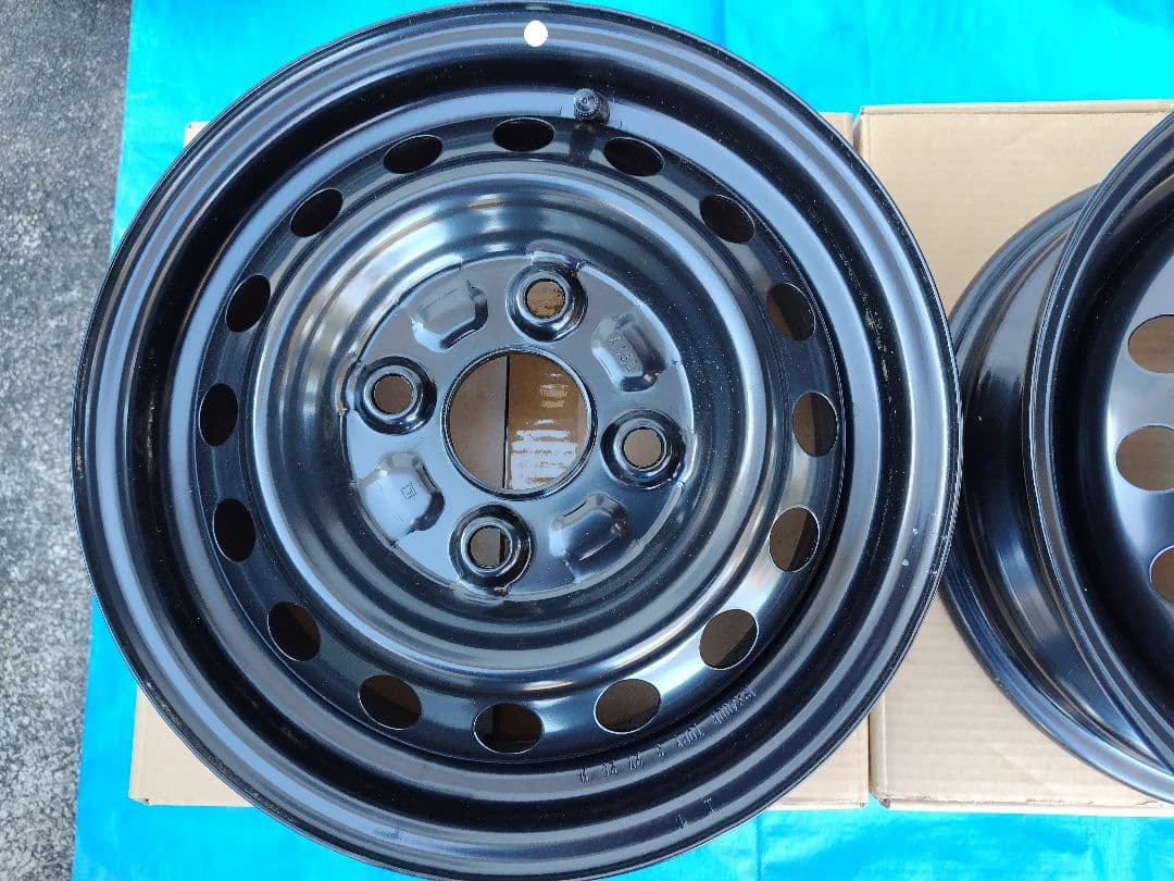 12インチ・スチールホイール4本、ダイハツ純正、4H-100㎜、送料込み