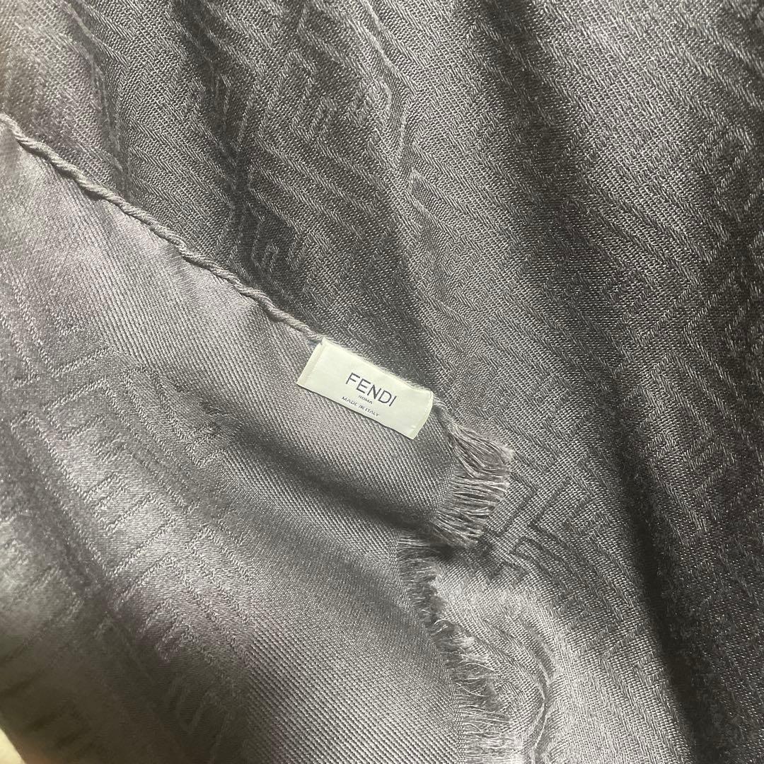 フェンディ　ストール　ブラウン　グレー