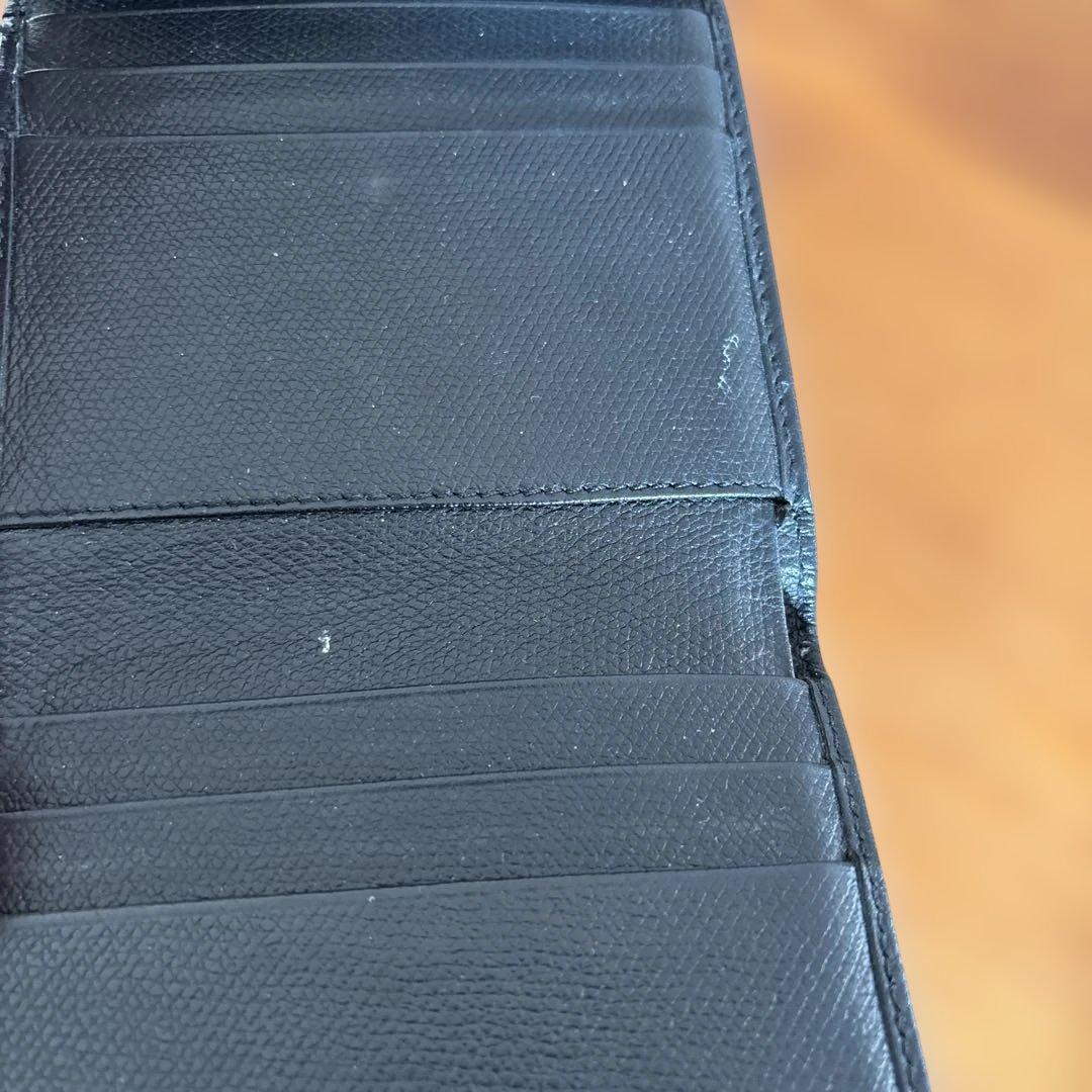 CHANEL 黒 レザー 三つ折り財布