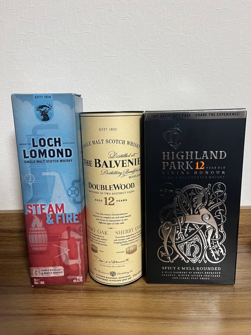 ウイスキー3本セット（グラス付き）