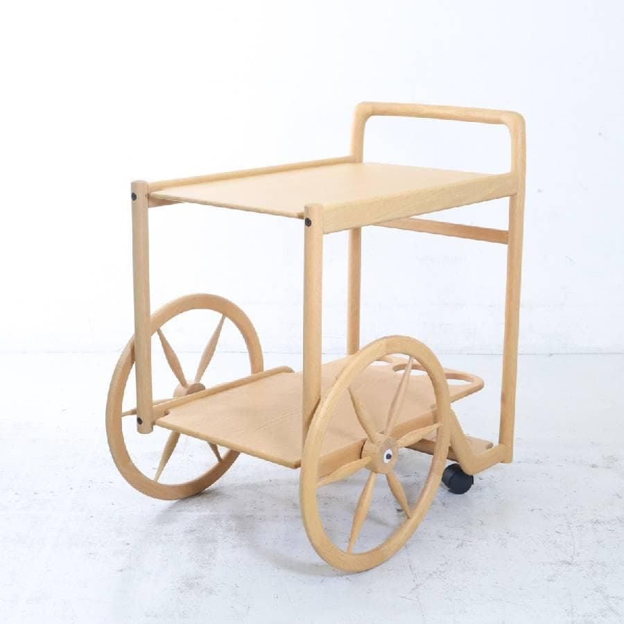 状態良好 CONDE HOUSE キッチンワゴン ナラ材 ボトルホルダー付き