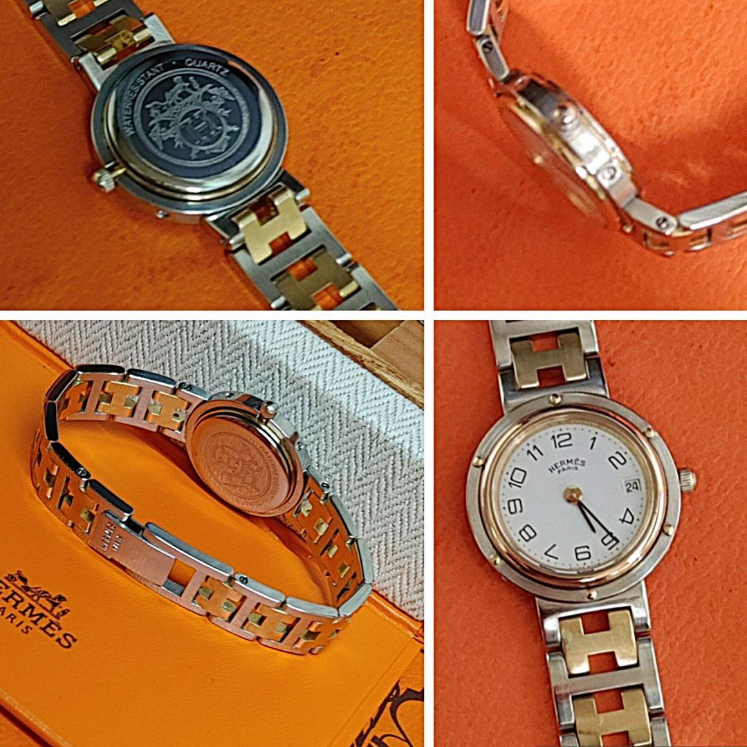 えりんこエルメス時計クリッパー/新品電池新品仕上げ正常稼働品/レディース