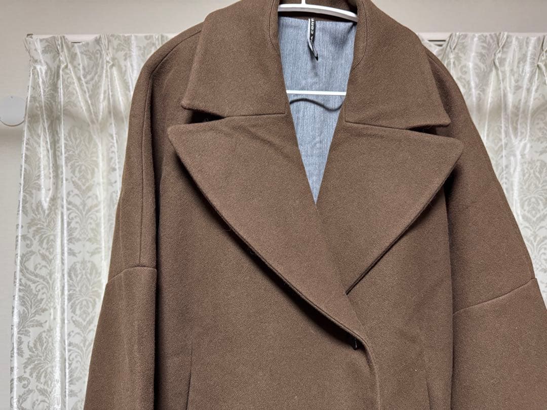 ウール コート　イタリア製　チョコレートブラウン　チェスター