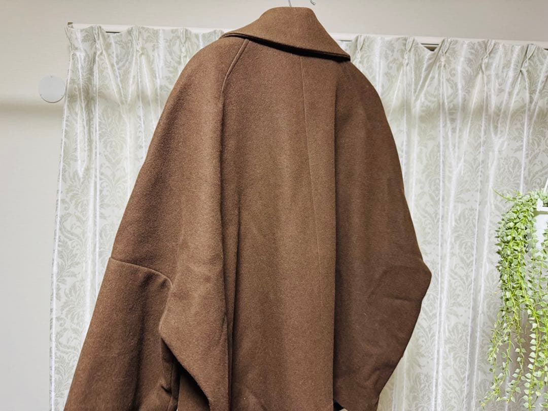 ウール コート　イタリア製　チョコレートブラウン　チェスター