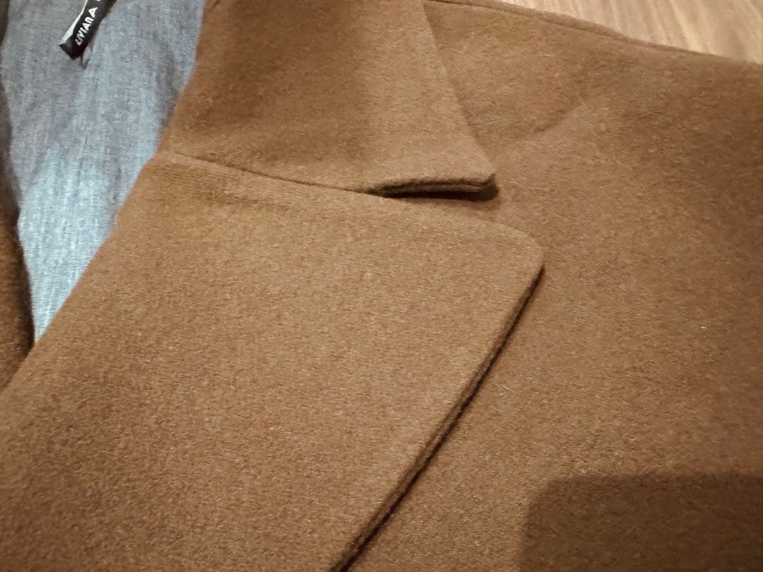 ウール コート　イタリア製　チョコレートブラウン　チェスター