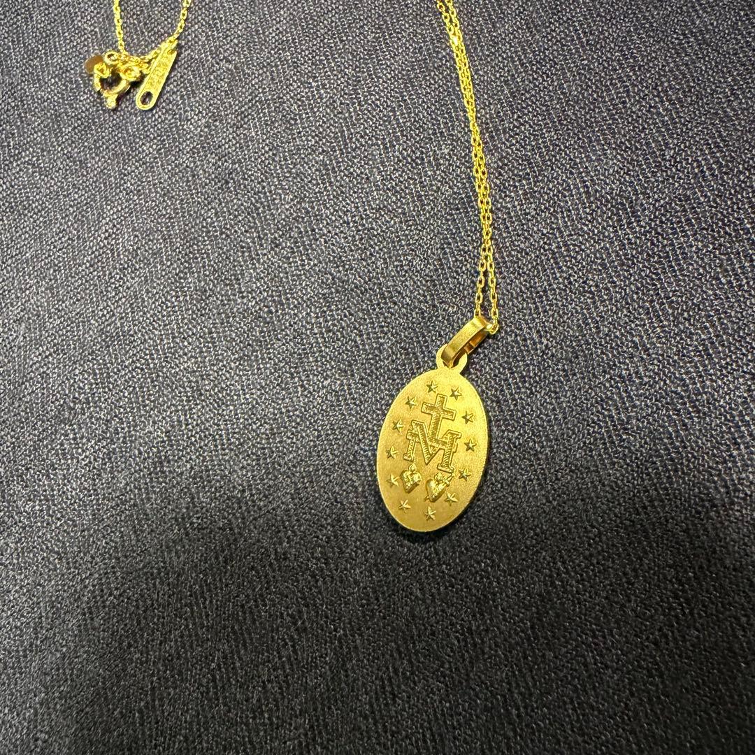 K24 ネックレス　あずきチェーン　45㎝　24金　mai.レレレ　マリア