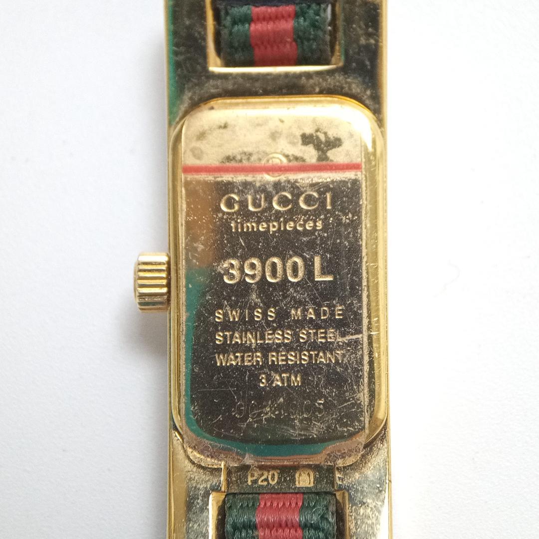 GUCCI　グッチ　腕時計　3900L　シェリーライン　スクエア　ゴールド
