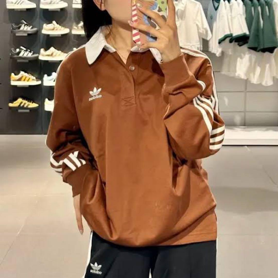 アディダス オリジナルス ラグビー ポロシャツ 長袖 シャツ