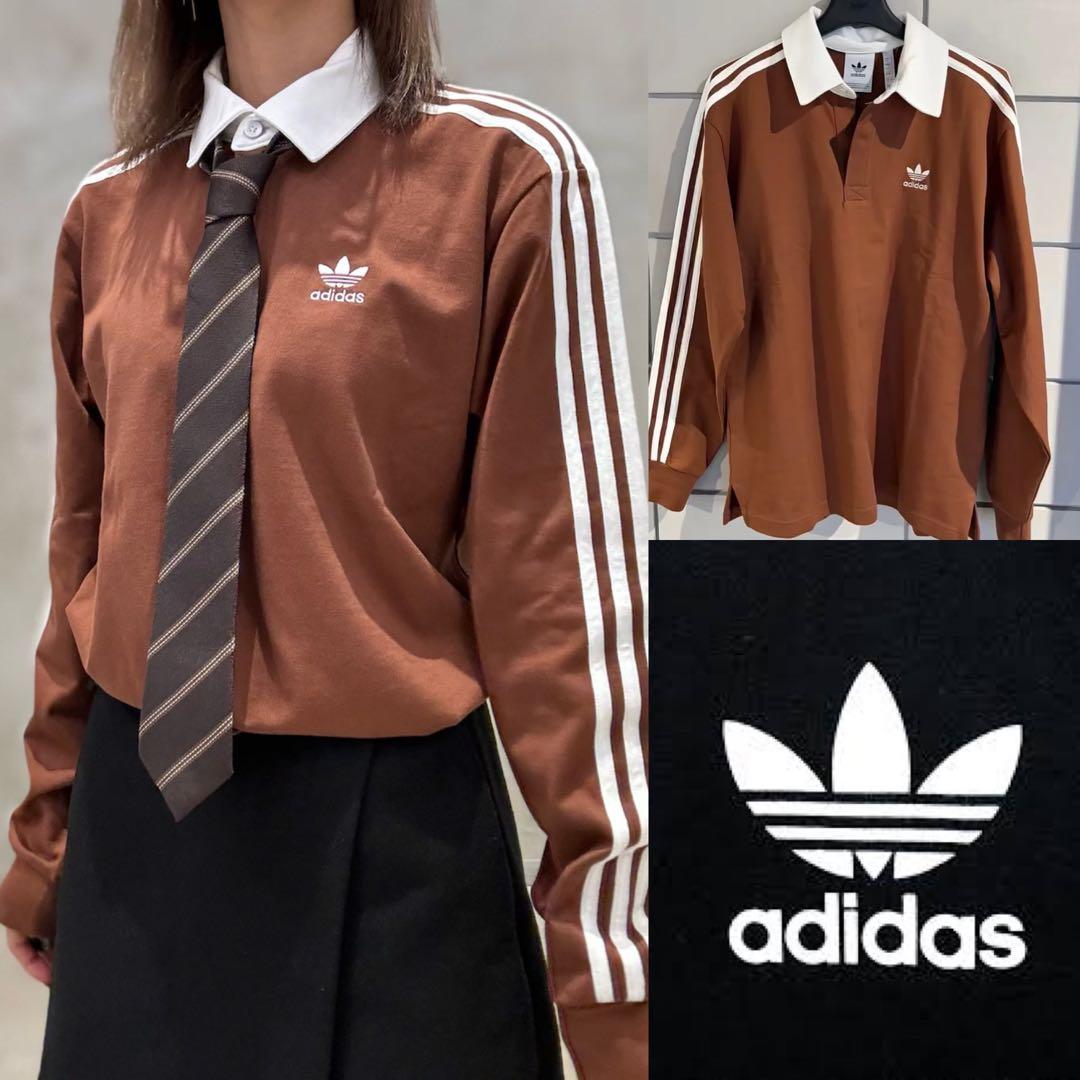 アディダス オリジナルス ラグビー ポロシャツ 長袖 シャツ