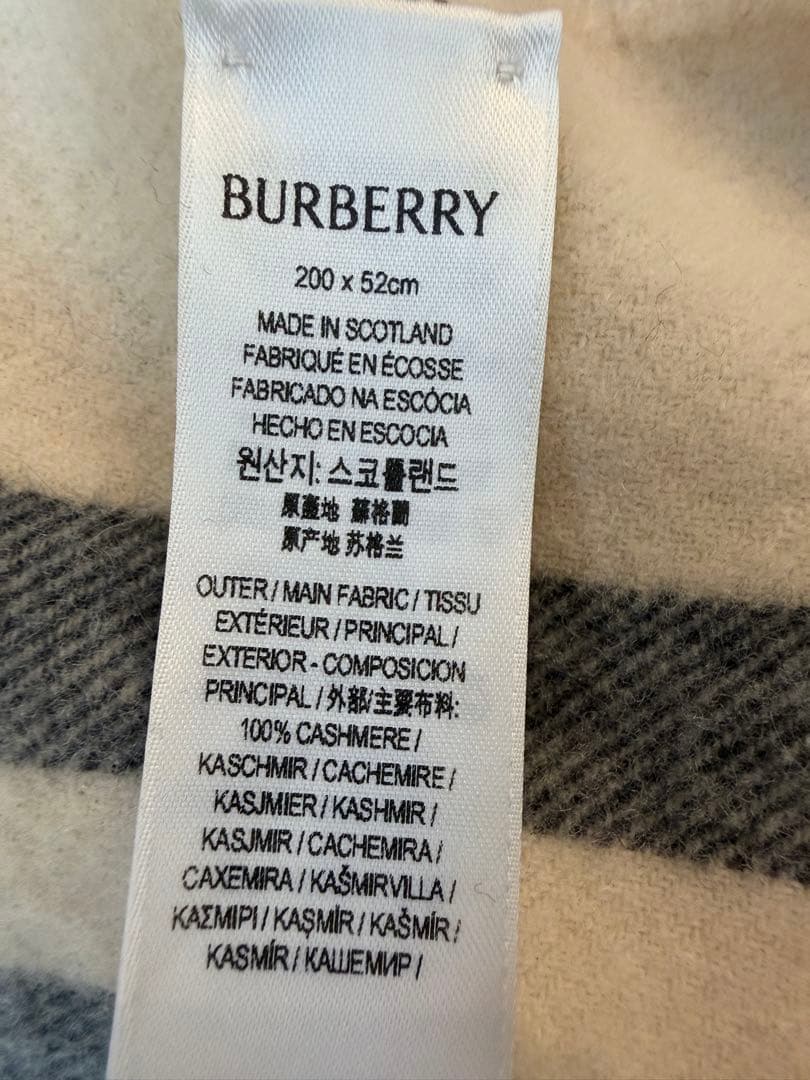 BURBERRY ワイドチェック　カシミヤストール