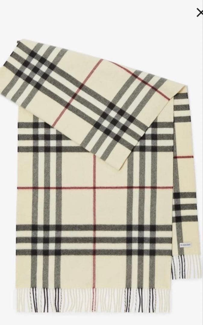BURBERRY ワイドチェック　カシミヤストール