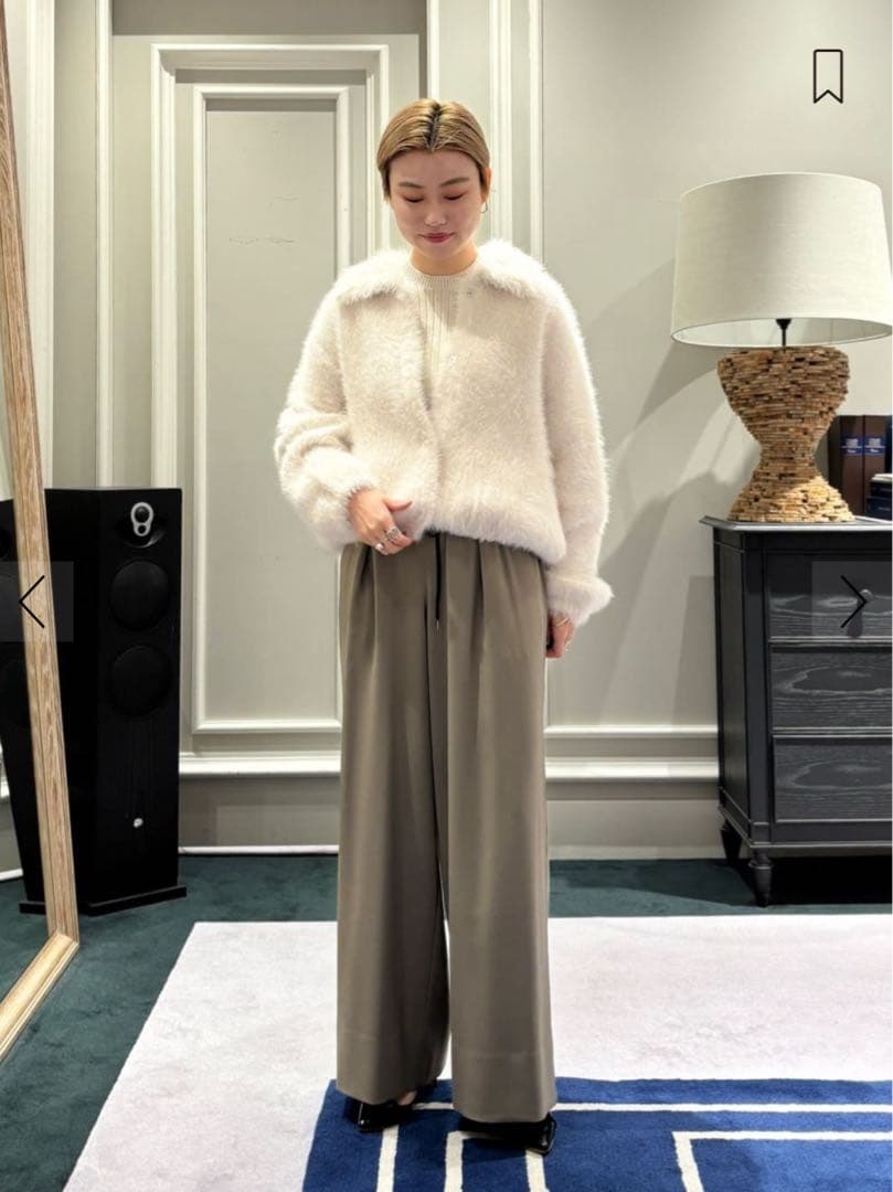 Ballsey フェザーヤーンステンカラーカーディガン