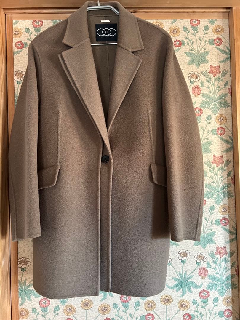 conteダブルラペルリバーコート