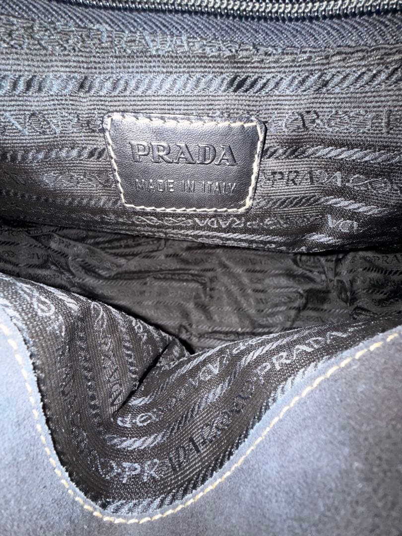 PRADA 90s ヴィンテージ レザー×パイソン フリンジ ショルダーバッグ