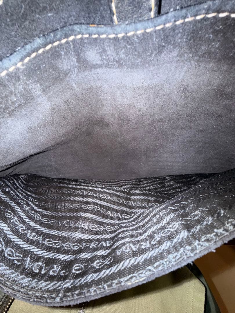 PRADA 90s ヴィンテージ レザー×パイソン フリンジ ショルダーバッグ