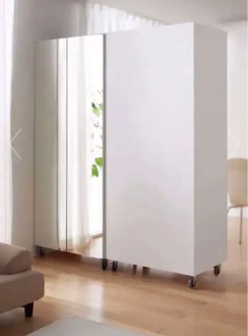定価72050円　【美品・送料込み】クローゼット 移動式 ミラー扉 姿見 全身鏡