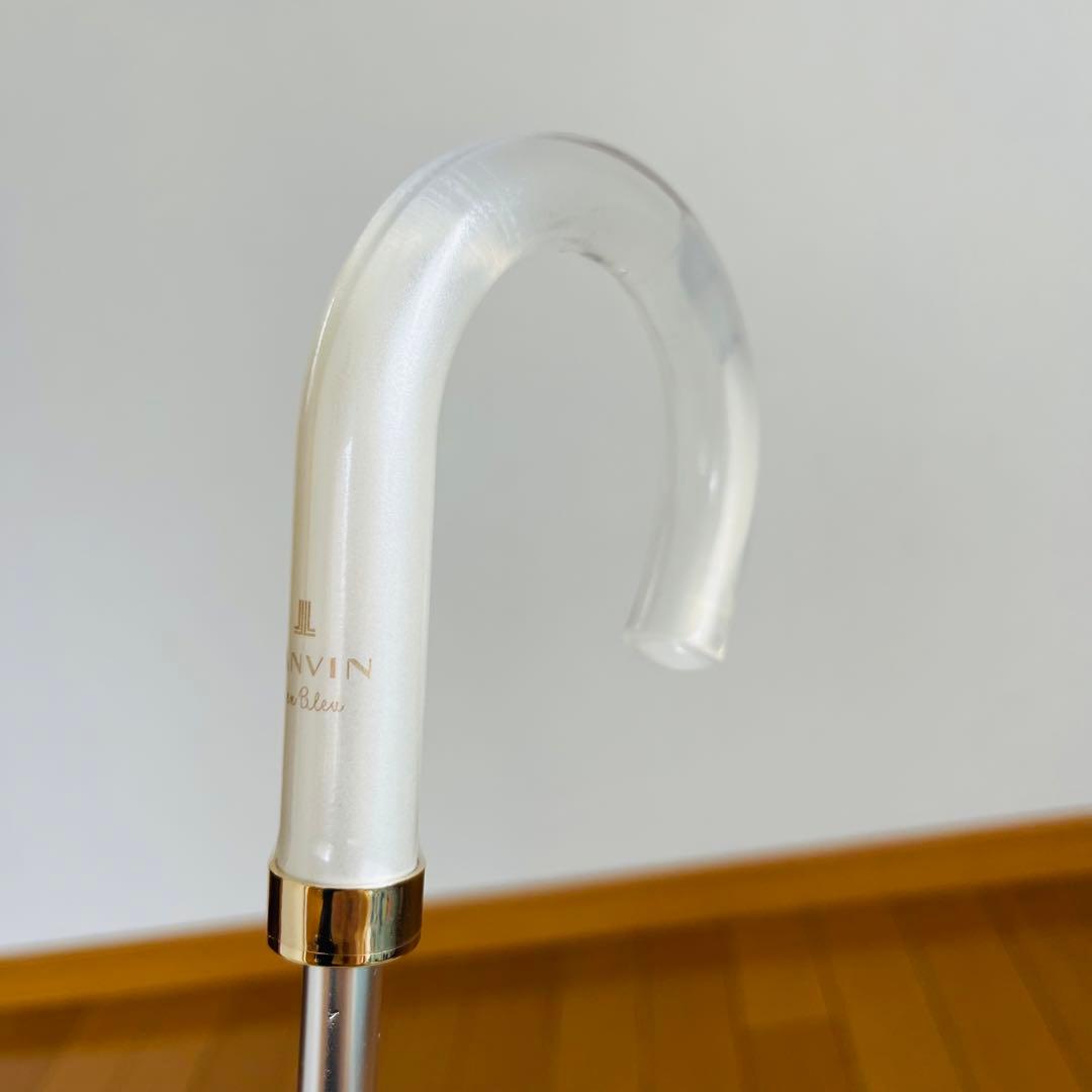 【新品同様✨】ランバン オン ブルー ラッフルフリル 折りたたみ傘 楽折り