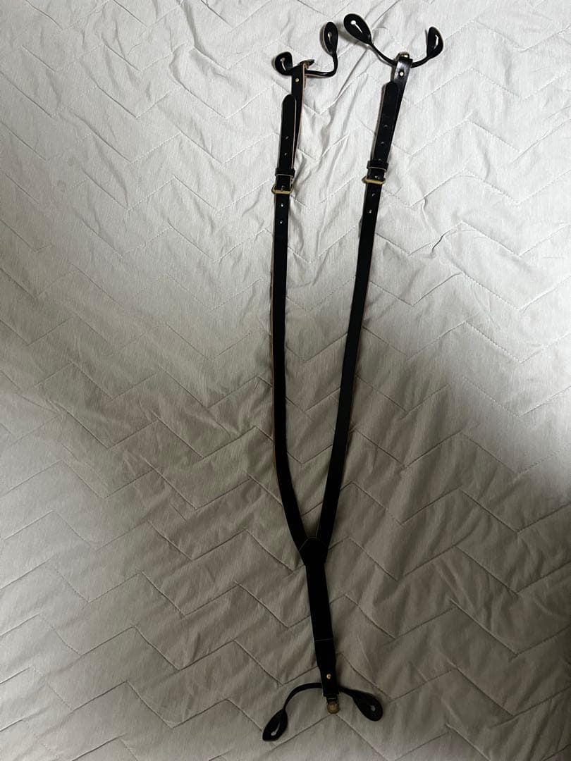 た*ん様 schott サスペンダー　茶芯　レザー　ショット