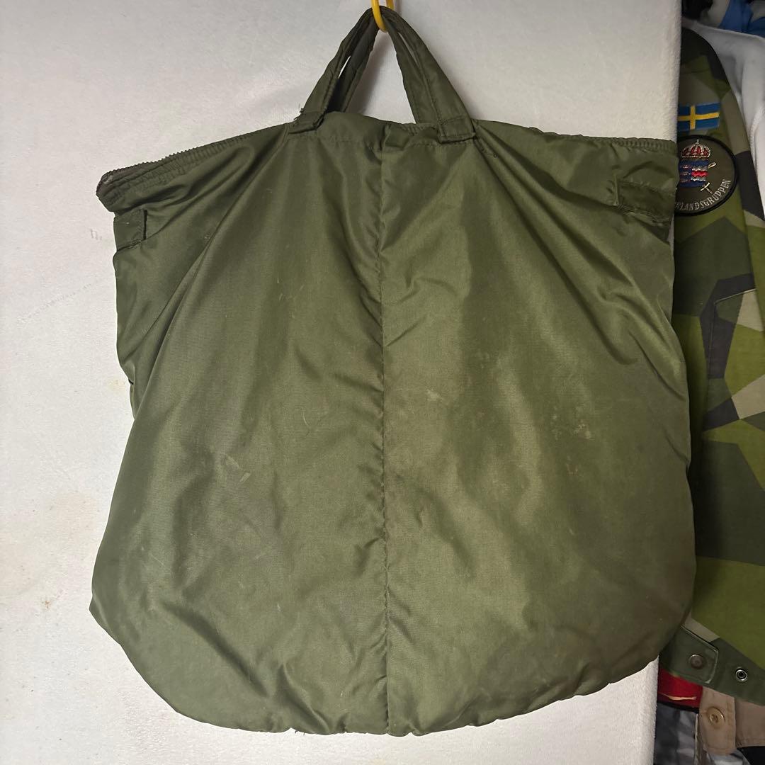 米軍 ヘルメットバッグ オリーブドラブ パッチ付き レア‼️