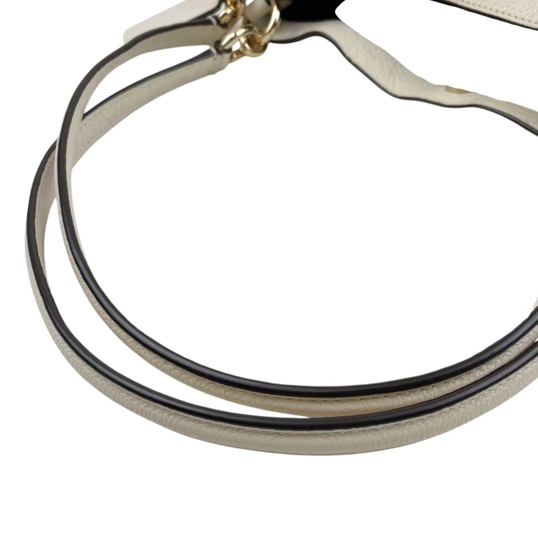 ✨極美品　COACH コーチ　ペブルレザー　トートバッグ　3室　シボ革　白