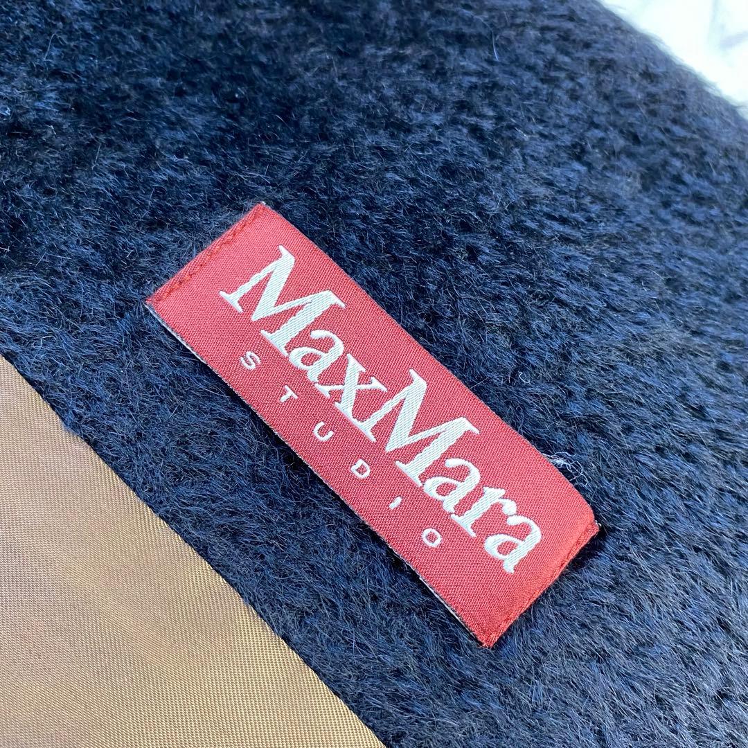 アルパカ混◎マックスマーラ　シャギーコート　テディ　ゆったりシルエット　ブラック