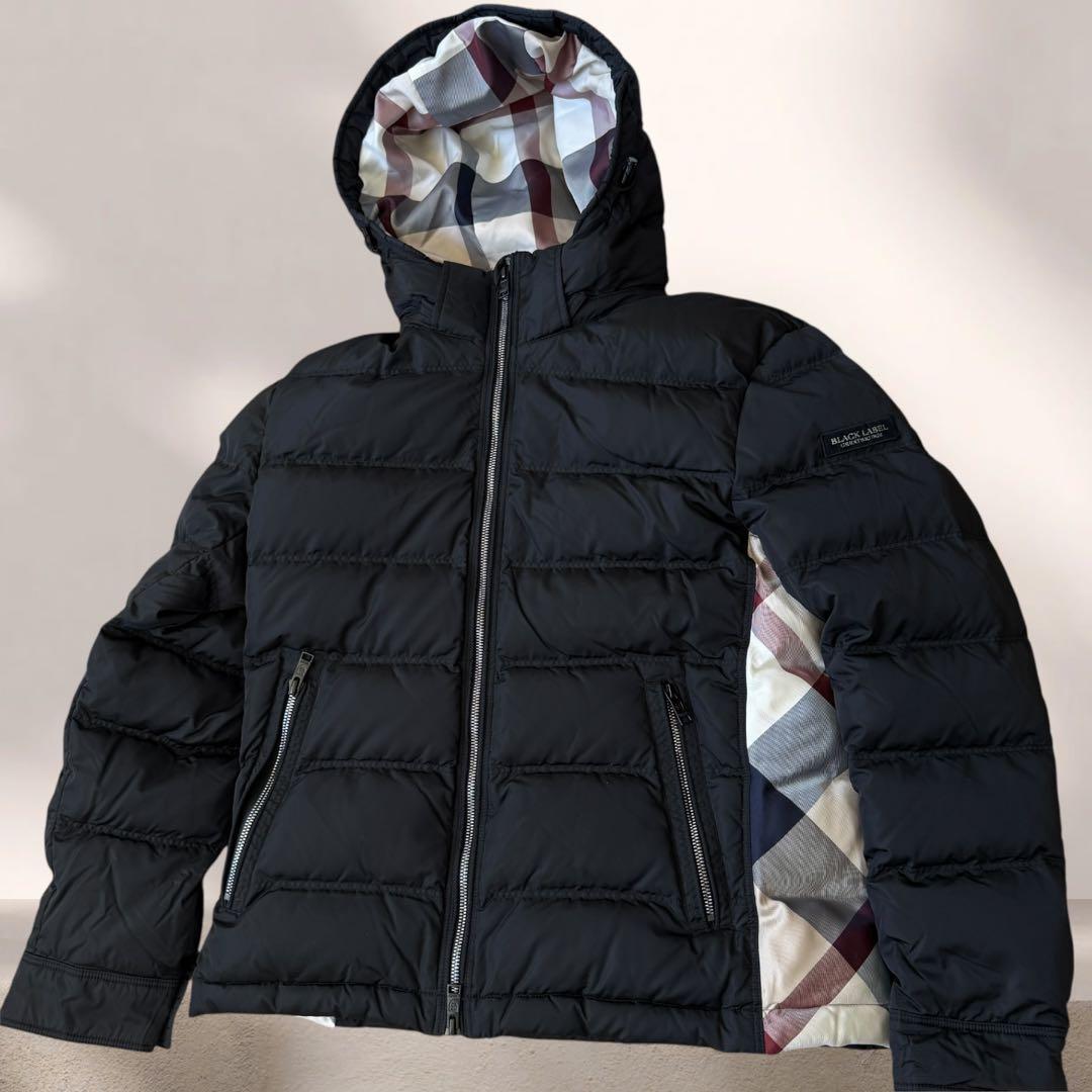 ブラックレーベル　ダウン　ジャケット　黒　S〜M相当　美品　バーバリー