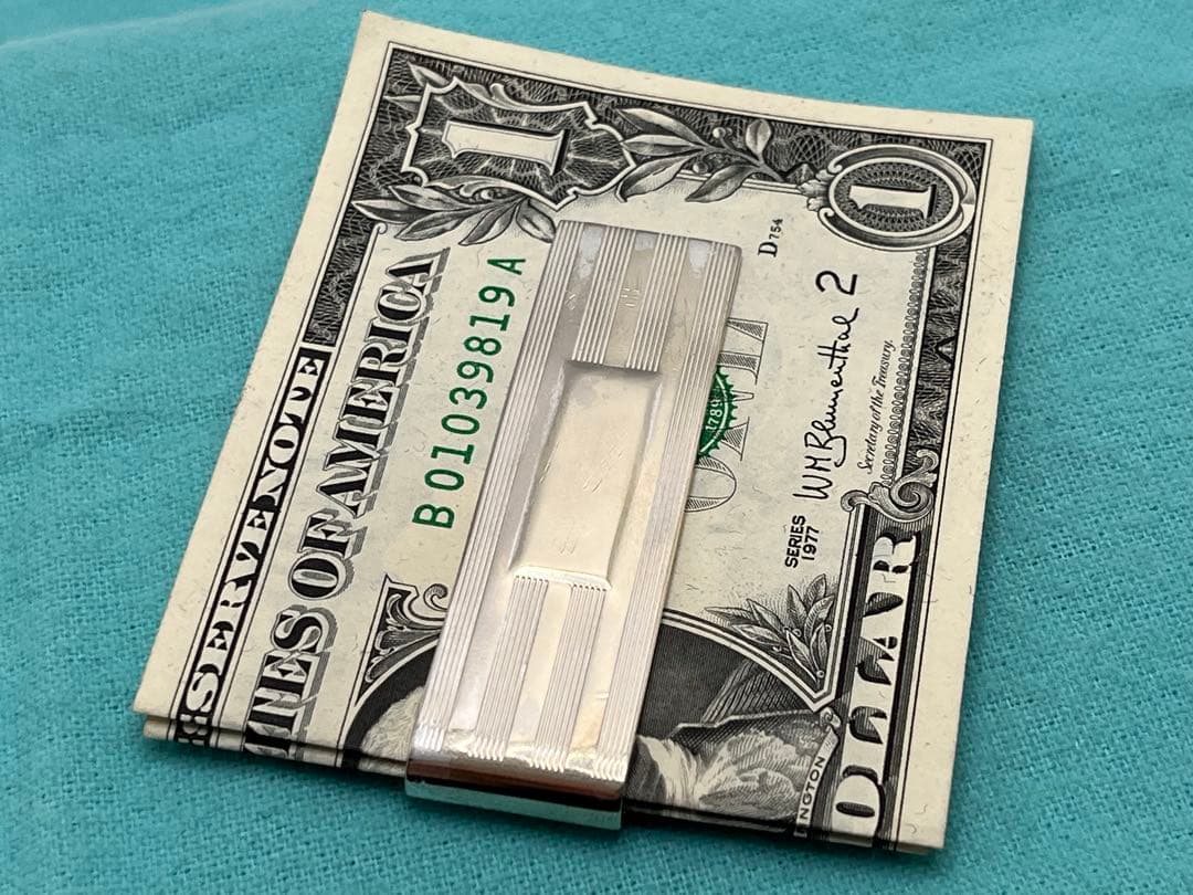 c443 ティファニー　エンジンターン　マネークリップ　シルバー　925