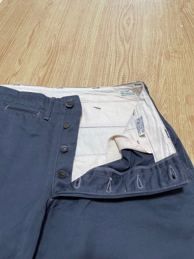 新品未着用　ウェアハウス チノ lot1082 ブルーグレー W32