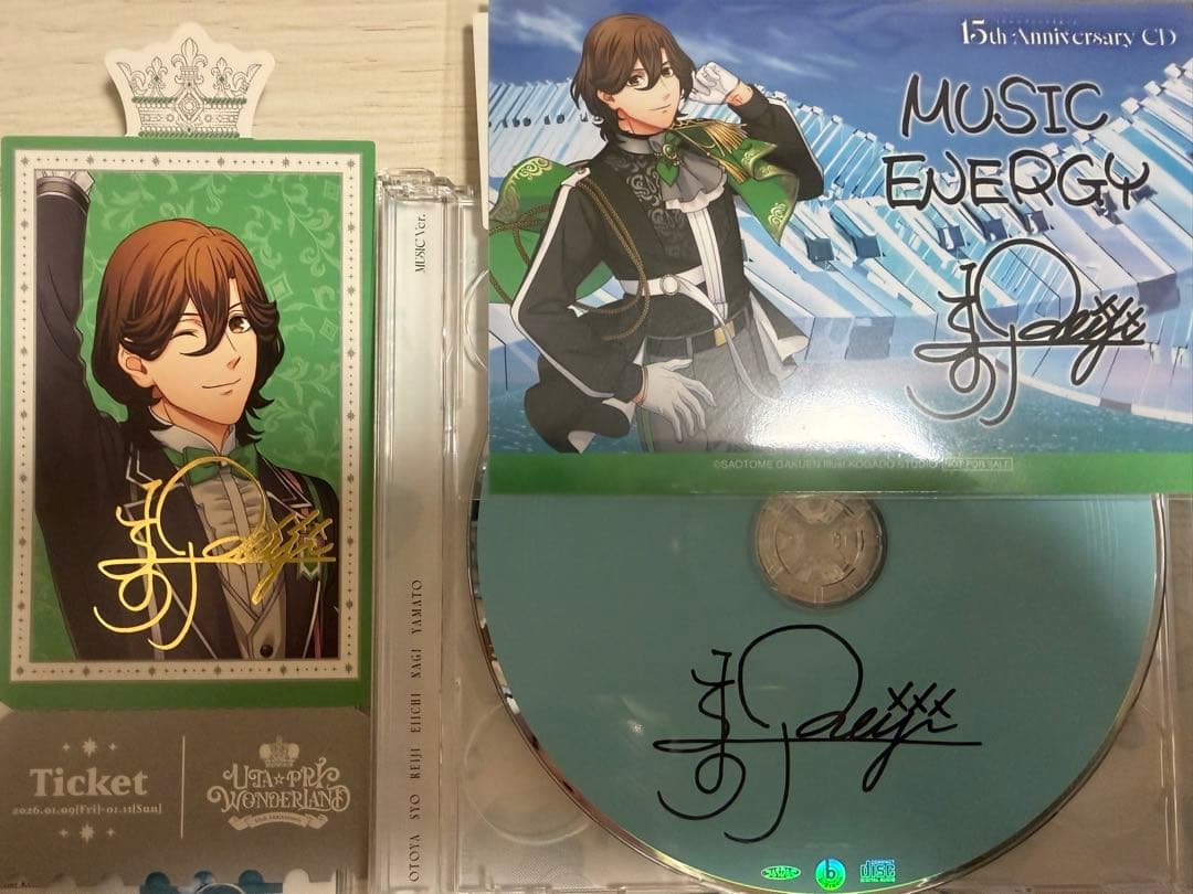 15th Anniversary CD うたプリ　寿嶺二　直筆サイン