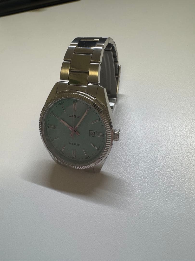 【美品・余りコマ有】カシオ MTP-1302D-2A2JF ティファニーブルー