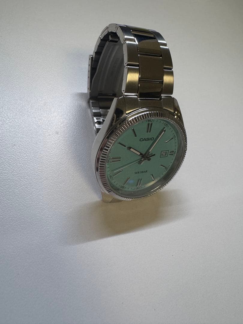 【美品・余りコマ有】カシオ MTP-1302D-2A2JF ティファニーブルー