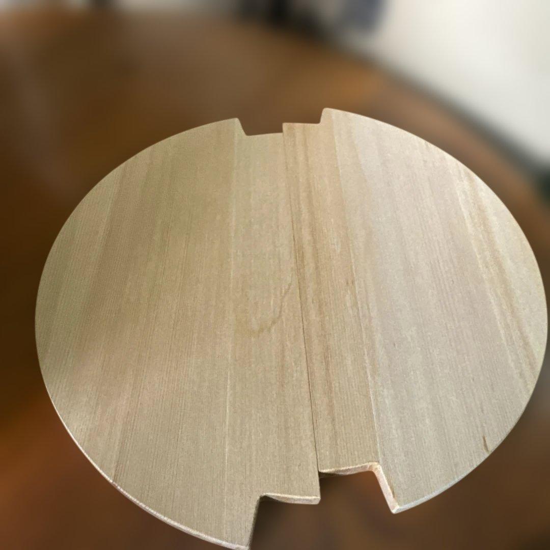 茶道具水張桶　竹手付　通桶　 水屋道具　露地道具　手桶　木製水指　割蓋