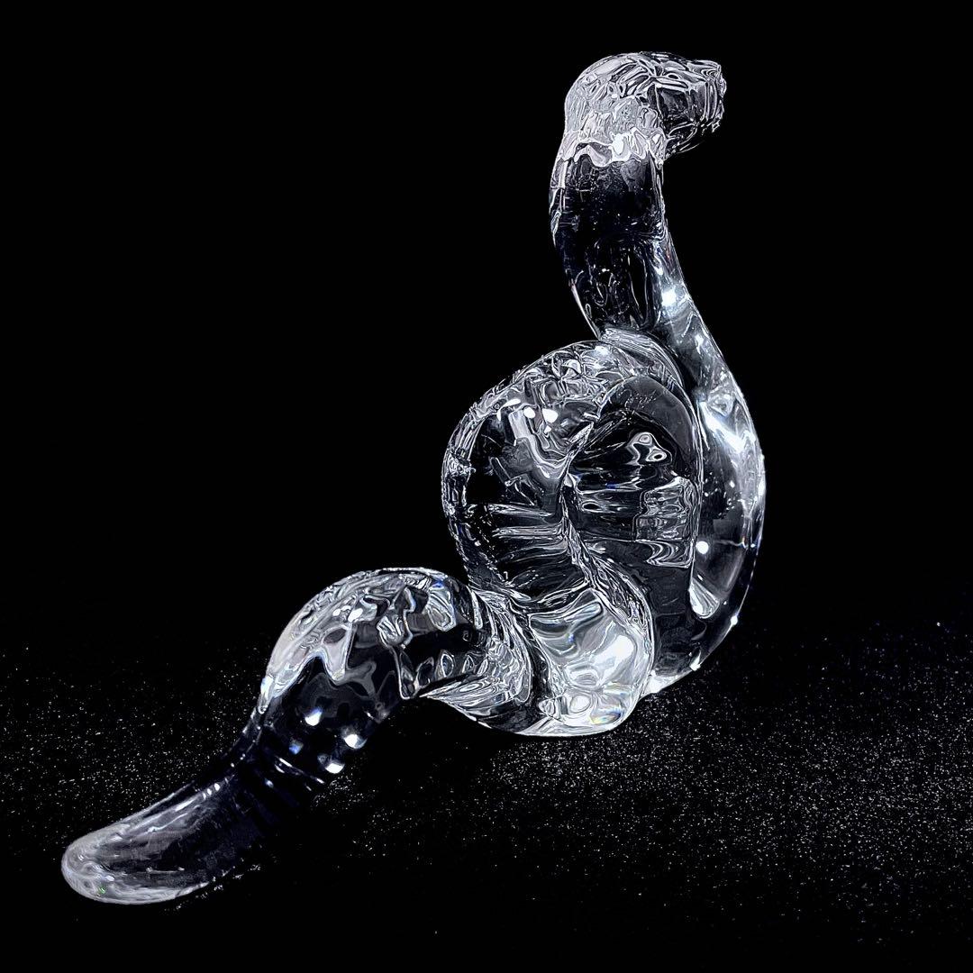 バカラ クリアクリスタル オーナメント 蛇 ヘビ 巳 干支　美品