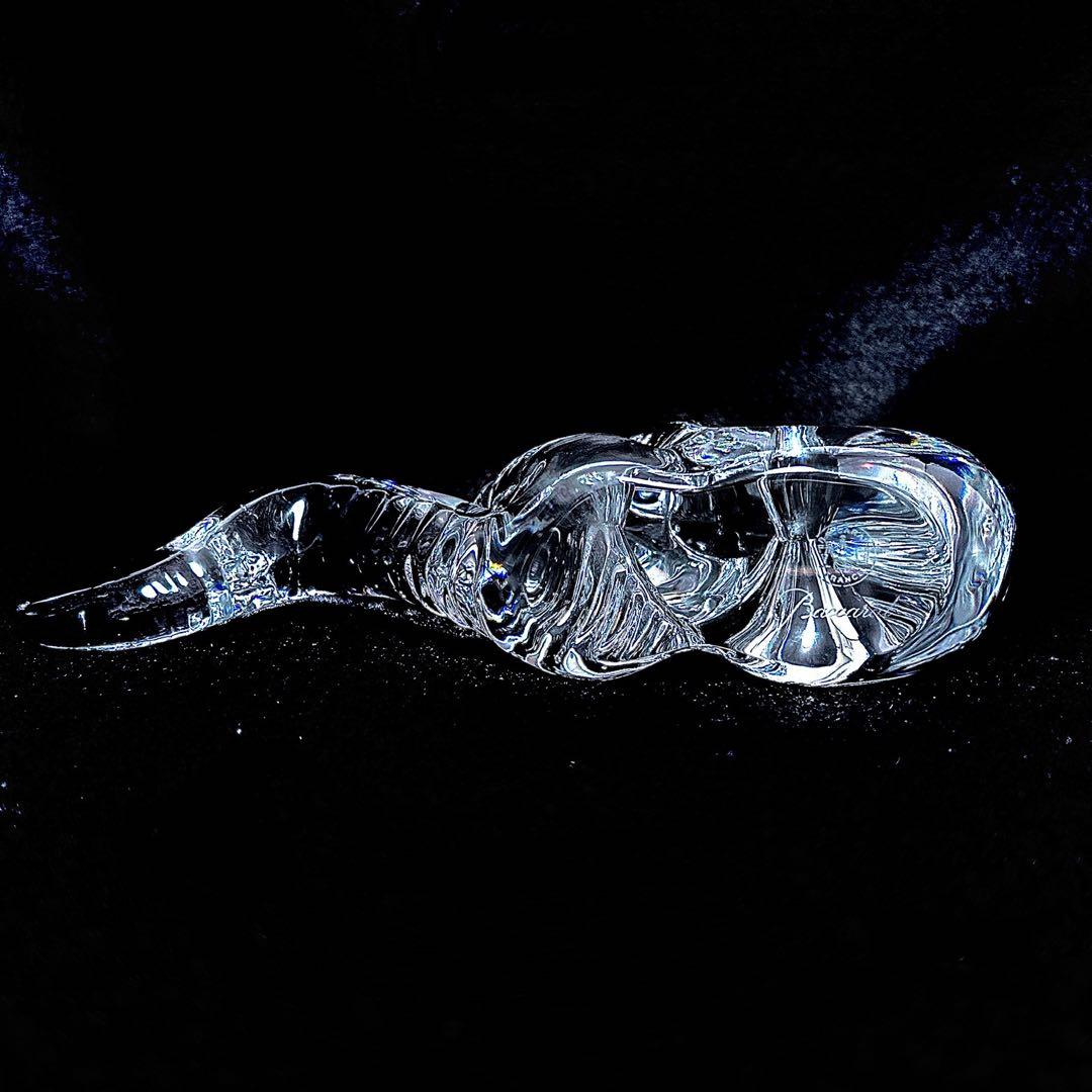 バカラ クリアクリスタル オーナメント 蛇 ヘビ 巳 干支　美品