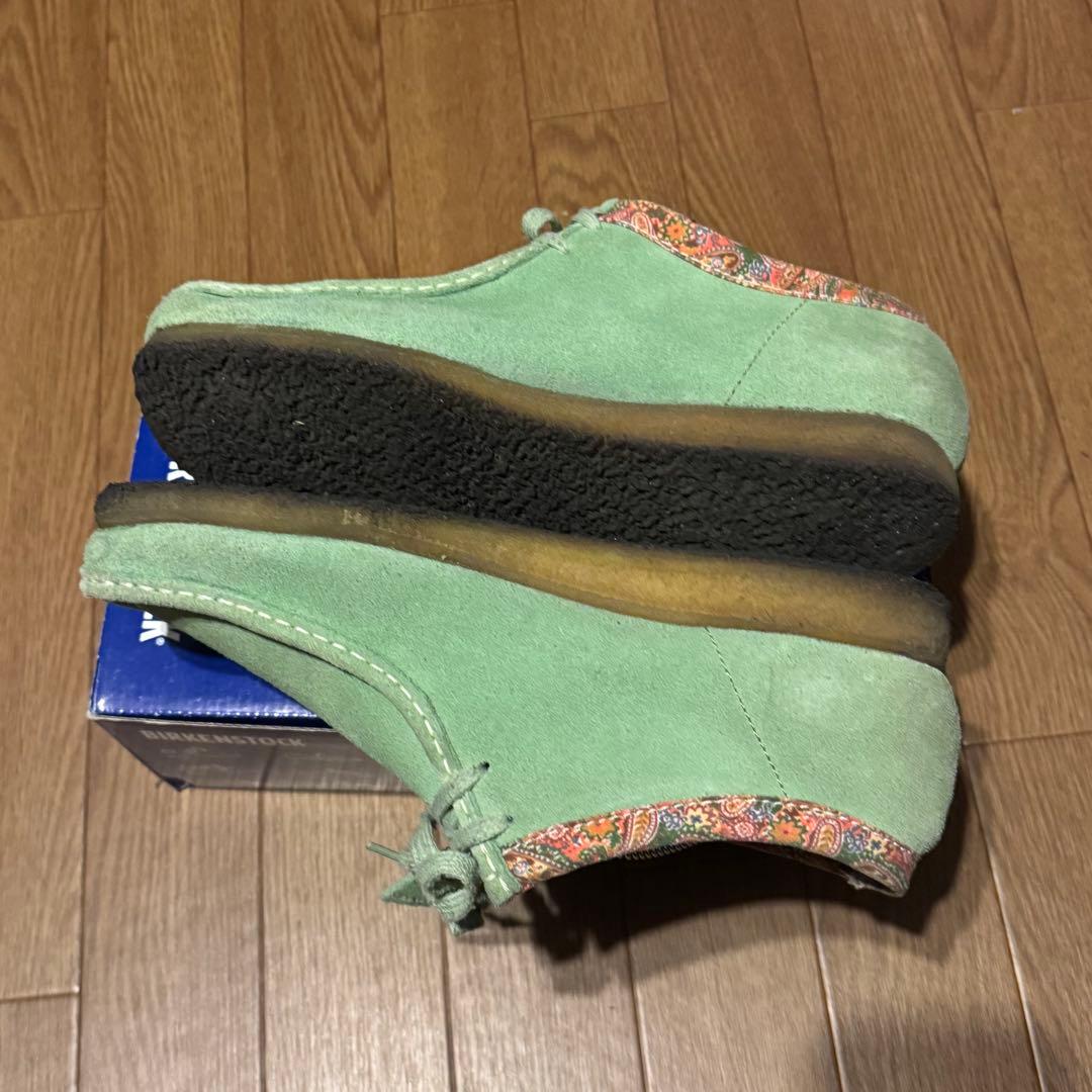 Stussy Clarks wallabee green UK9 コラボ